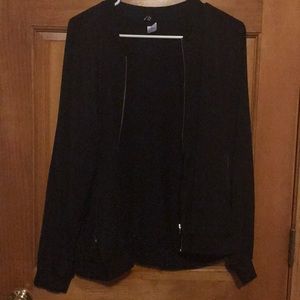 Black bomber jacket